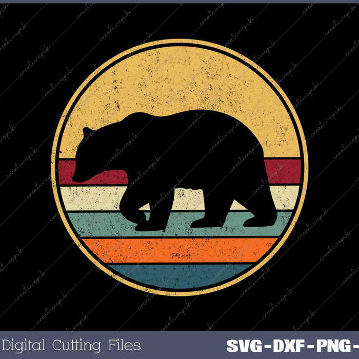Retro Brown Bear Vintage Grizzly Bear