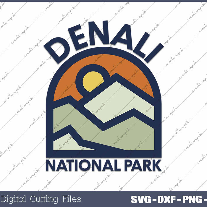 Retro Denali National Park Family Vacation SVG PNG Cutting Printable Files