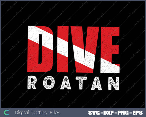 Retro Dive Roatan Scuba Diver Vintage Dive Flag Diving 