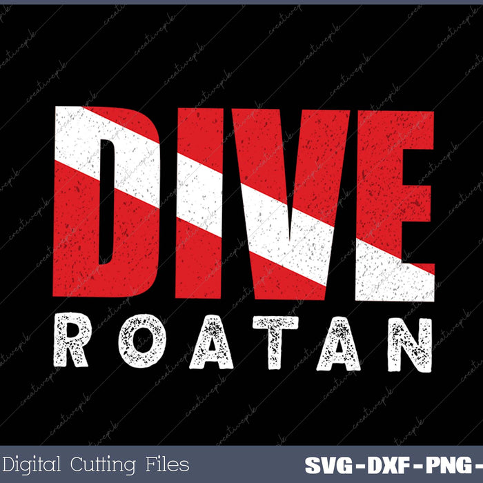 Retro Dive Roatan Scuba Diver Vintage Dive Flag Diving 