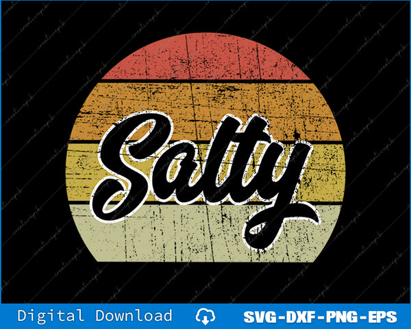 Retro Salty Beach Summer Vacation Travel Vintage SVG PNG Files