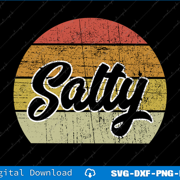 Retro Salty Beach Summer Vacation Travel Vintage SVG PNG Files