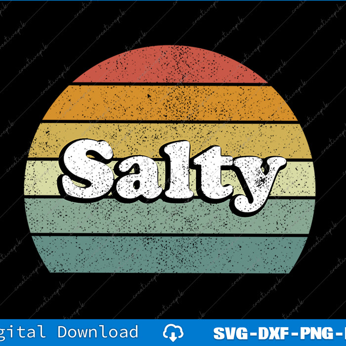 Retro Salty Beach Summer Vacation Travel Vintage SVG PNG Printable Files
