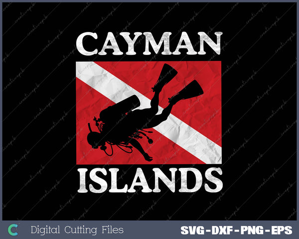 Retro Scuba Diver Grand Cayman Islands Scuba Diving