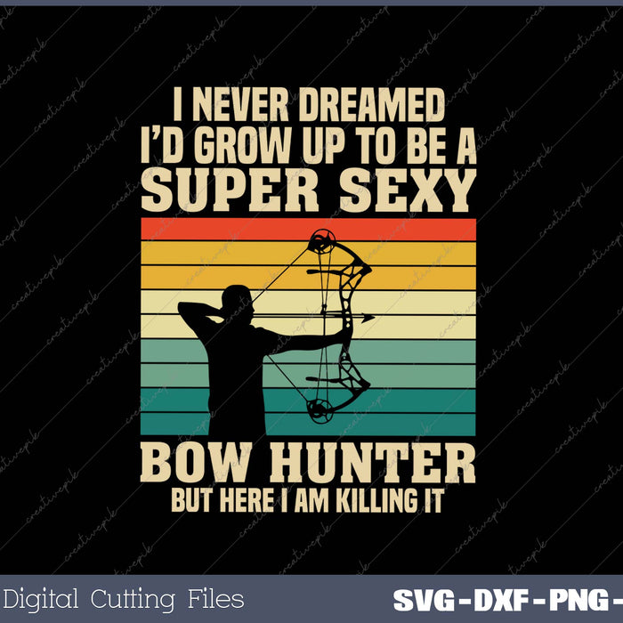 Retro Sunset Archery SVG PNG Cutting Printable Files