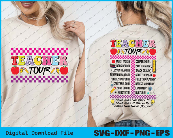 Retro Teacher Tour, Teacher Tour Some Days We Rock It Back To School SVG Bundle Files