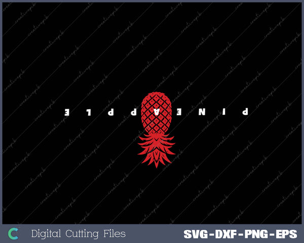 Retro Upside Down Pineapple Swinger Clothing Subtle SVG PNG Printable Files