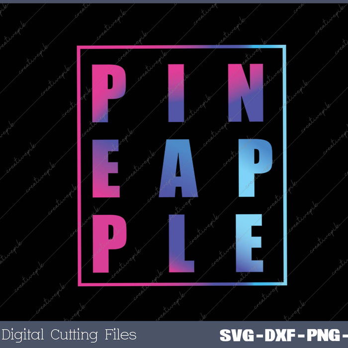 Retro Upside Down Pineapple Swinger Pastel