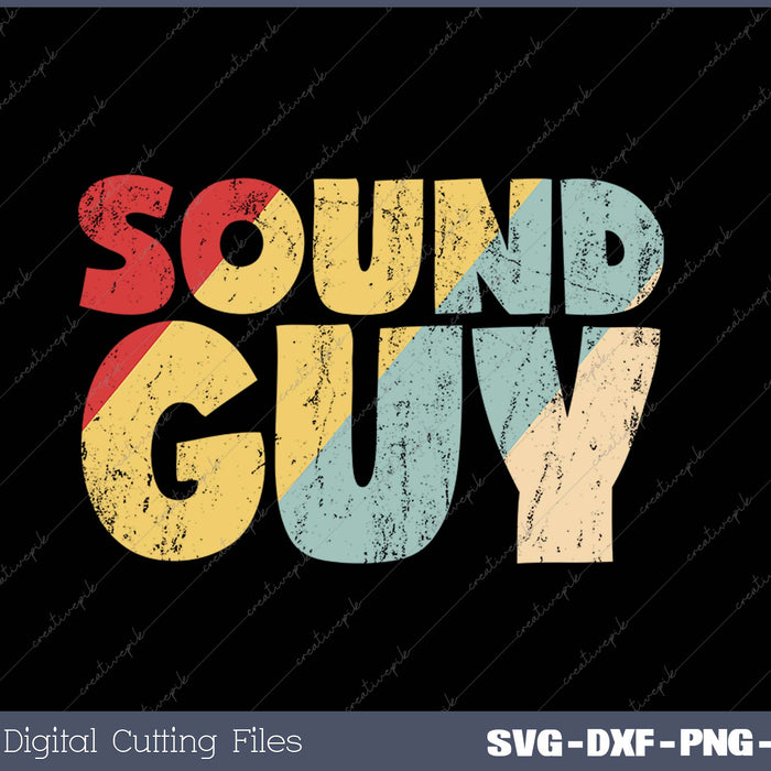 Retro Vintage Audio Engineer - Sound Guy SVG PNG Cutting Printable Files