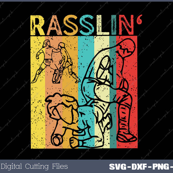 Retro Vintage Rasslin'Pro Wrestling Fan
