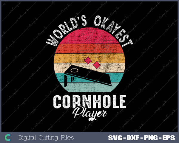 Retro World's Okayest Cornhole Player 