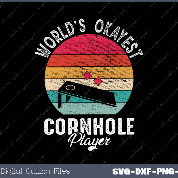 Retro World's Okayest Cornhole Player 