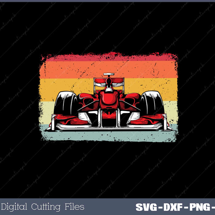 Retrovintage Formula Racing Lovers SVG File