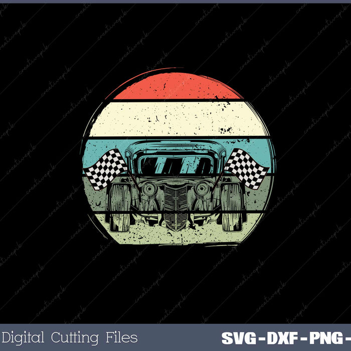 Retrovintage Formula Racing Lovers Silhouette Race Carfan SVG File