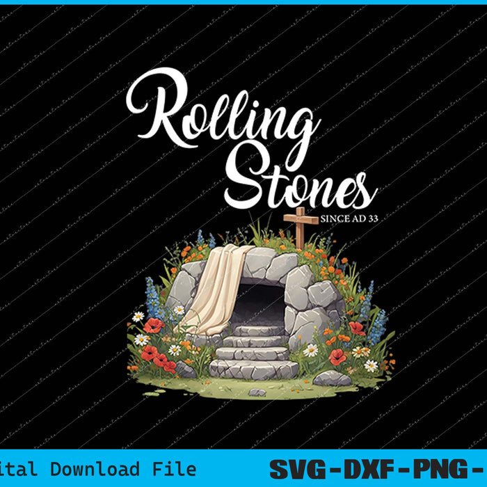 Enhance Rolling Stones SVG PNG Cutting Printable Files