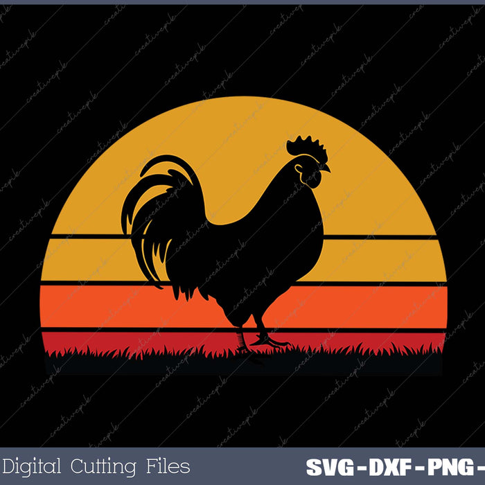 Rooster Chicken - Farm Farming SVG PNG Cutting Printable Files