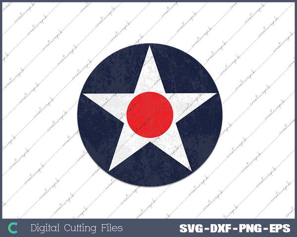 Roundel US Air Force Insignia SVG PNG Cutting Printable Files