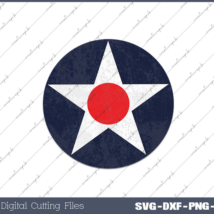 Roundel US Air Force Insignia SVG PNG Cutting Printable Files