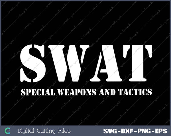 SWAT Team Vintage Police Uniform SVG PNG Cutting Printable Files