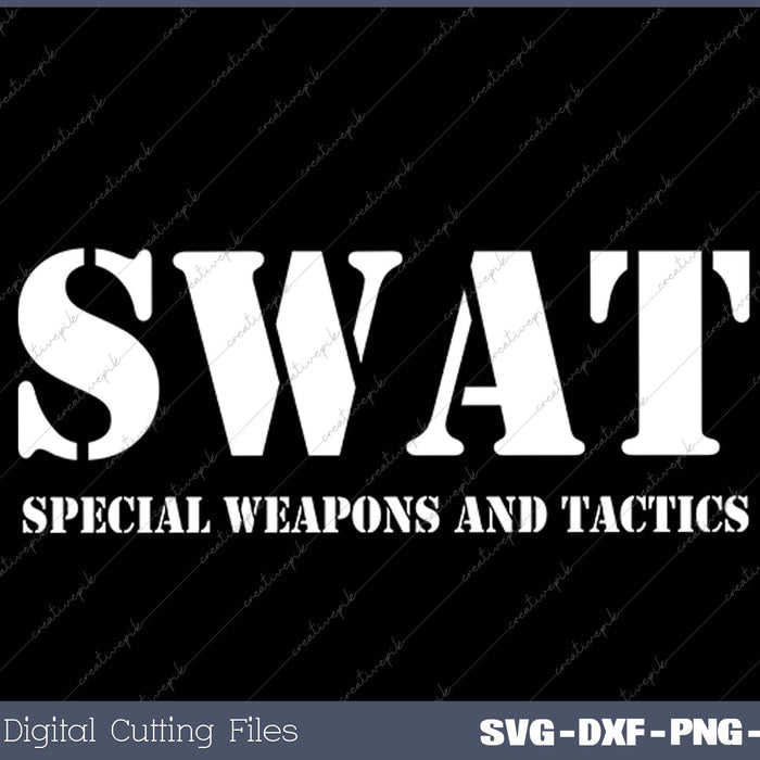 SWAT Team Vintage Police Uniform SVG PNG Cutting Printable Files