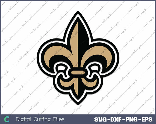 Saints Fleur Clipart Saints Fleur De Lis SVG PNG Cutting Printable Files