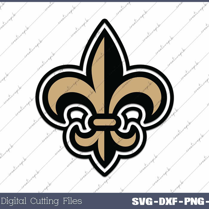 Saints Fleur Clipart Saints Fleur De Lis SVG PNG Cutting Printable Files