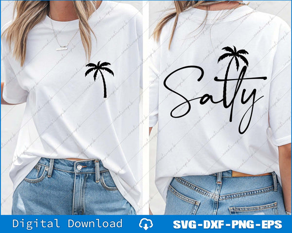Salty Summer Vibes Palm Tree SVG PNG Cutting Printable File