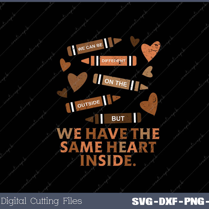 Same Heart Black History Month African American SVG PNG Cutting Printable Files