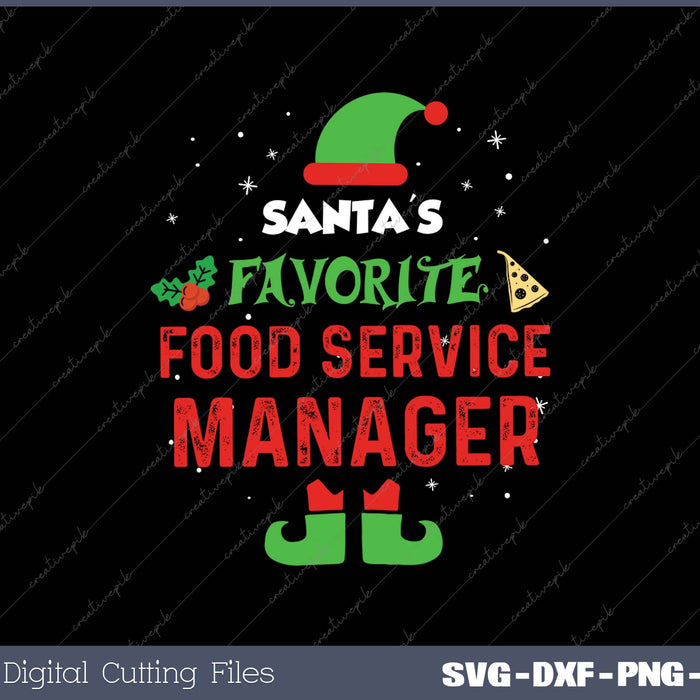 Santa's Favorite Food Service Manager Christmas Gifts