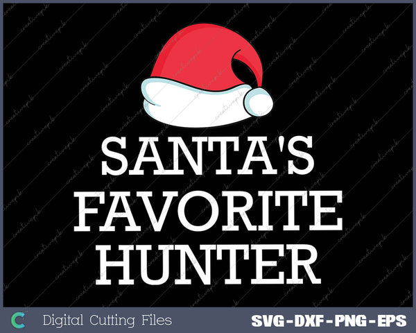 Santa's Favorite Hunter Funny Christmas Gift Hunting 