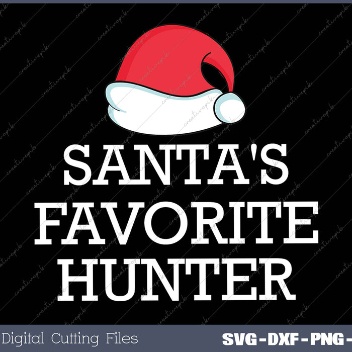 Santa's Favorite Hunter Funny Christmas Gift Hunting 