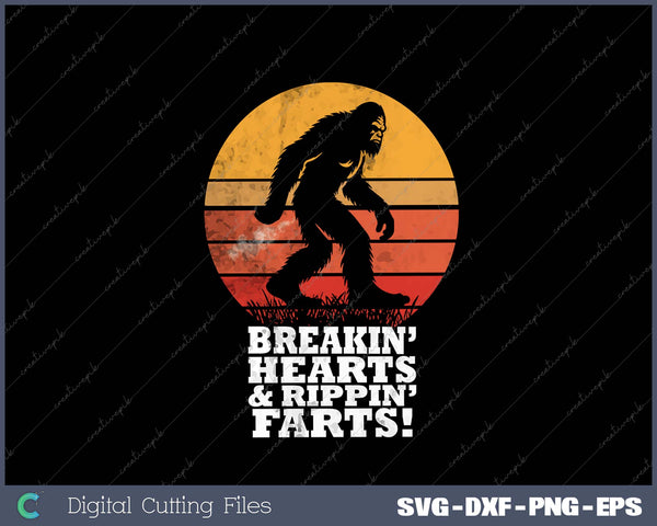 Sasquatch Breakin Hearts & Rippin Farts! Funny Bigfoot Sun