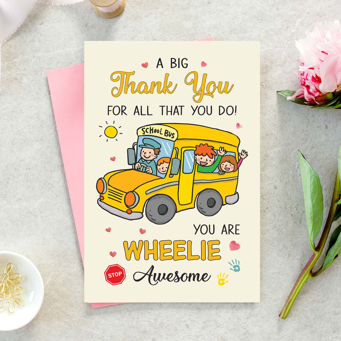 School Bus Driver Thank You Card (5.3x8) Inch SVG PNG Printable File