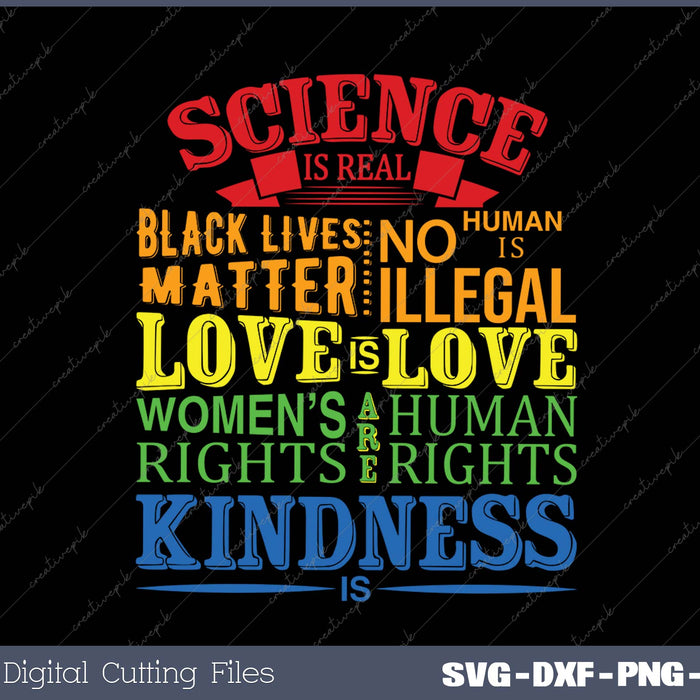 Science Is Real Black Lives SVG PNG Cutting Printable Files