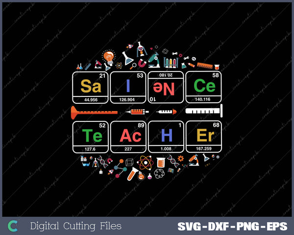 Science Teacher Periodic Table Chemistry Elements Xmas Gift