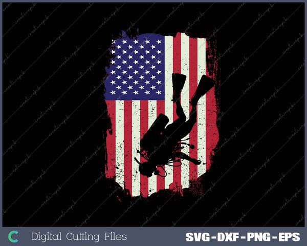 Scuba Dive Scuba Diving American Flag