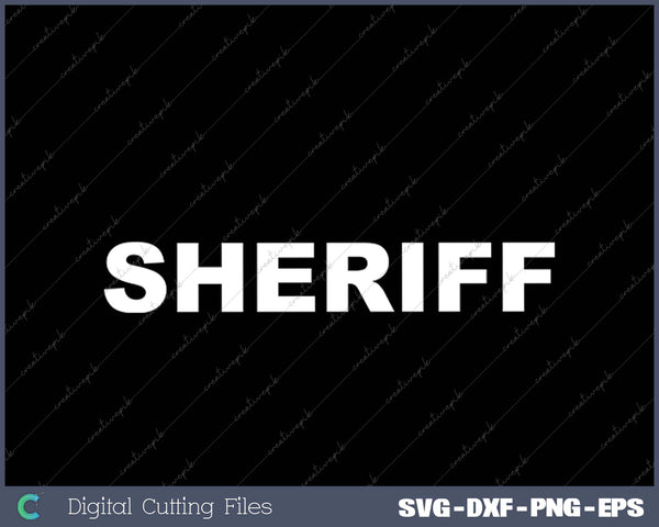 Sheriff Law enforcement Halloween Costume Party Tee SVG PNG Cutting Printable Files