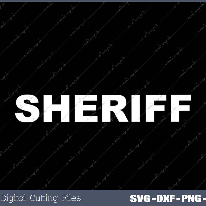 Sheriff Law enforcement Halloween Costume Party Tee SVG PNG Cutting Printable Files