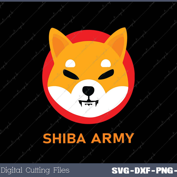 Shiba Inu Coin Crypto Token Cryptocurrency Wallet Shiba Army SVG PNG Cutting Printable Files