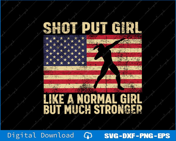 Shot Put Throw USA Flag Athlete Shot Put Throwing SVG PNG Printable Files