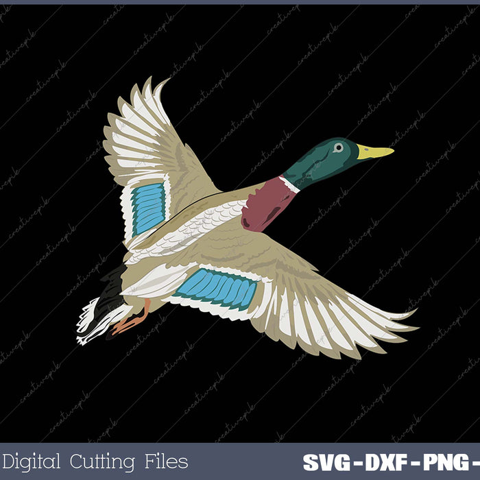 Sideways Drake - Duck Hunting by Committed Waterfowl SVG PNG Cutting Printable Files