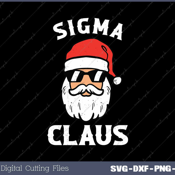 Sigma Claus Santa Funny Christmas Rizz SVG PNG Cutting Printable Files