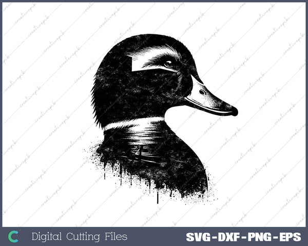 Single Drake - Duck Hunting by Committed Waterfowl SVG PNG Cutting Printable Files