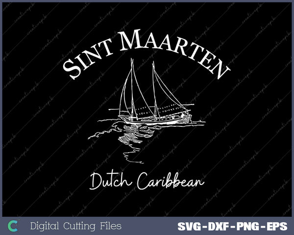 Sint Maarten Dutch Caribbean SVG PNG Cutting Printable Files