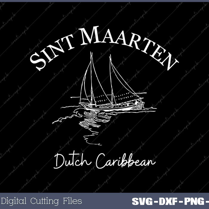 Sint Maarten Dutch Caribbean SVG PNG Cutting Printable Files