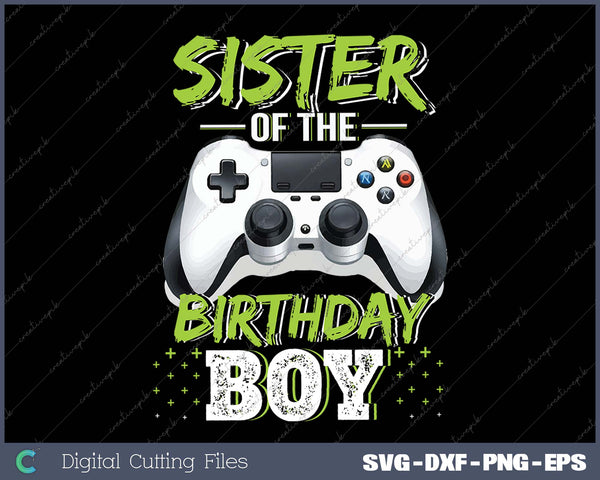 Sister of the Birthday Boy Matching Video Game Birthday Gift 