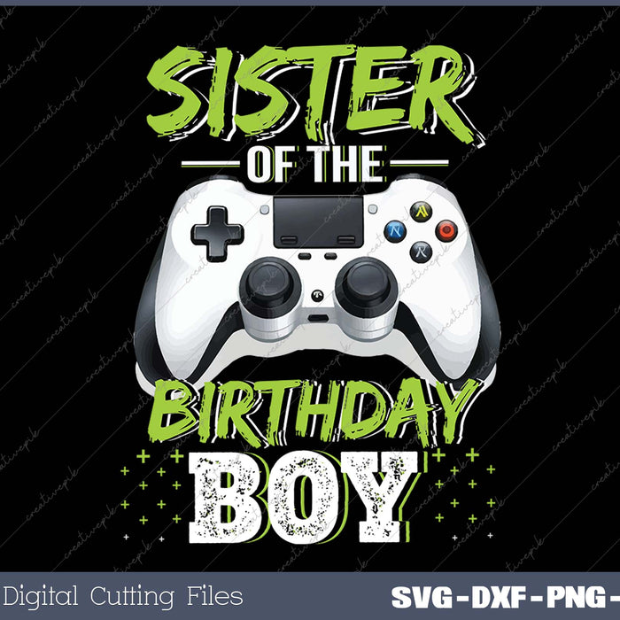 Sister of the Birthday Boy Matching Video Game Birthday Gift 