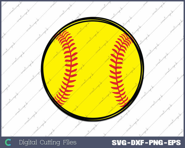 Softball SVG PNG Cutting Printable Files