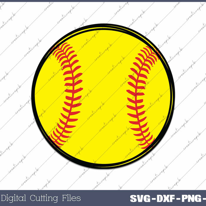 Softball SVG PNG Cutting Printable Files