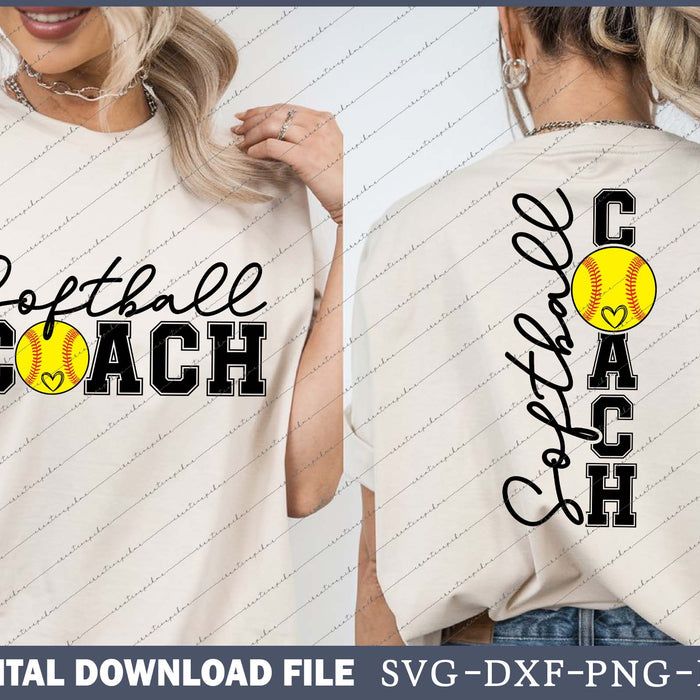 Softball Coach Varsity Sports, Softball Coach Varsity Sports Coach SVG PNG Boundle Files
